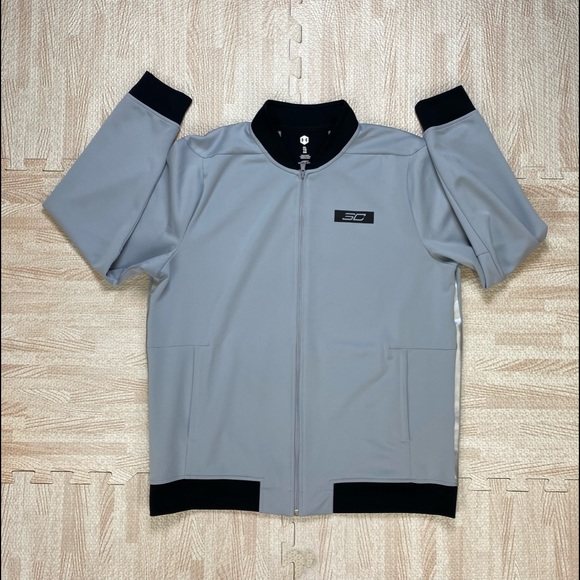 Under Armour X Stephen Curry Gray Bomber Jacket
